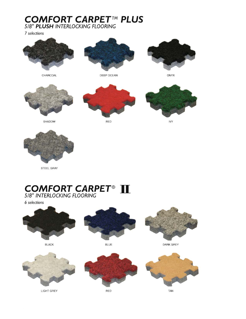 Interlocking Trade Show Carpet Tiles: True 5/8" Thick, Corner, Border and Inner is Only One Piece, Beveled Edge Available, Custom Inlays Available