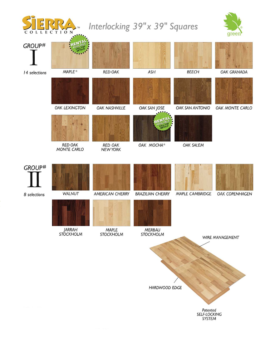Hardwood Flooring - Group III Bamboo: Flat Grain Natural, Vertical Grain Natural, Flat Grain Caramelized, Vertical Grain Caramelized