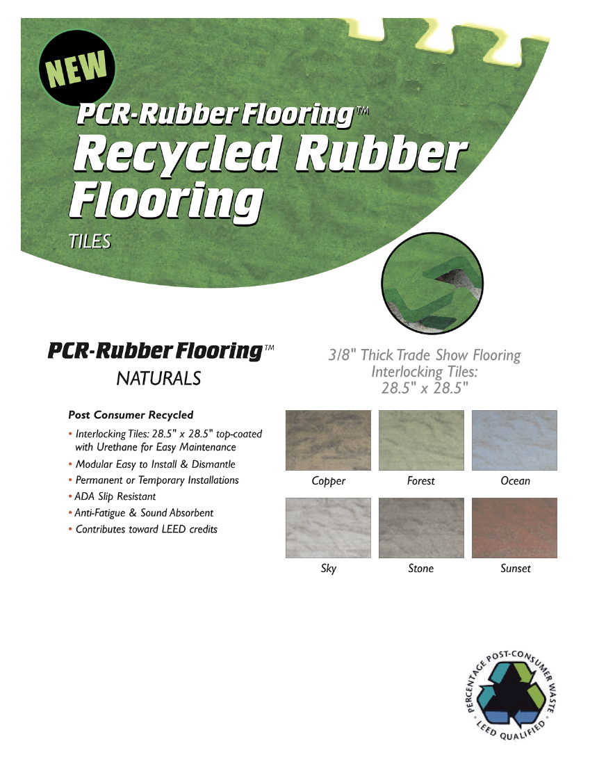 PCR Recycled Rubber Flooring