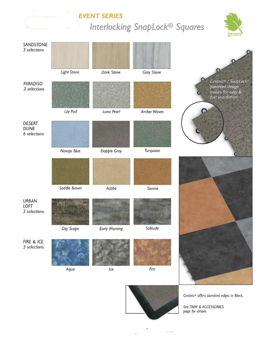 Centiva on Snaplock Portable Trade Show Flooring:  14 Styles and 90 Colors page 2 